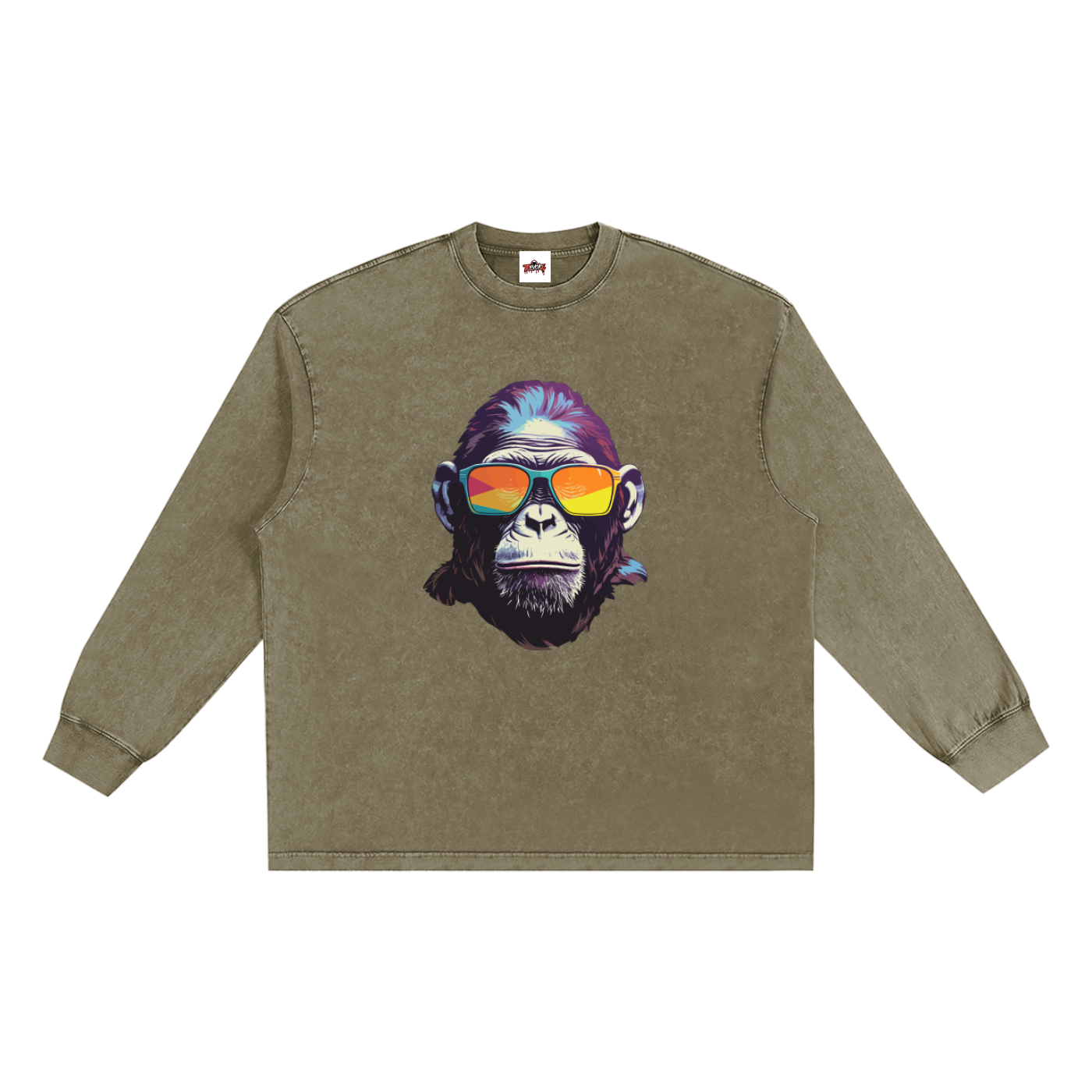 Women's Long Sleeve Frayed Edge T-Shirt in Cotton