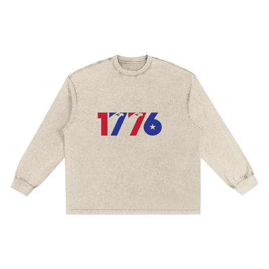 Men's Frayed Edge Long Sleeve T-Shirt in Soft Cotton