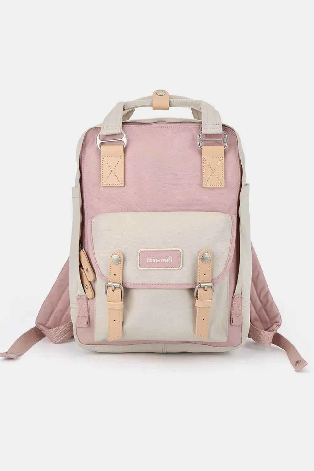 Himawari Contrast Water and Scratch-Resistant Nylon Backpack Bag