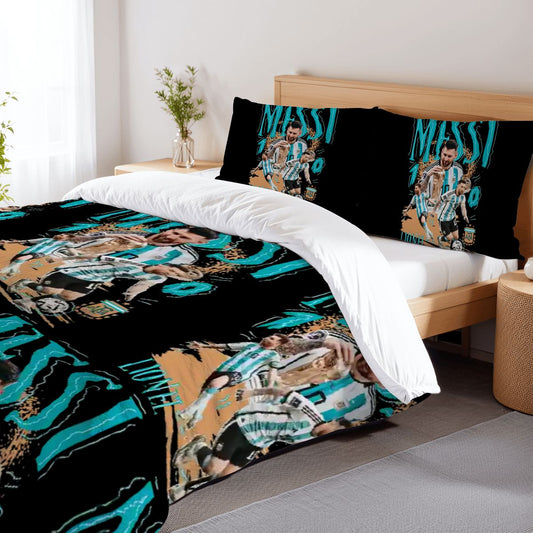 Lionel Messi Duvet Set – Full Size Football Fan Bedding