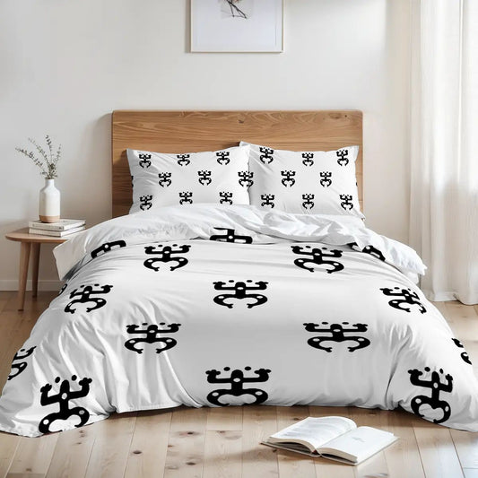 Puerto Rico King Duvet Cover Set – Taino Coquí Design for Trendy Holiday Gifting