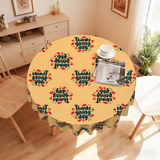 60 Inch Round Tablecloth with Wavy Edge