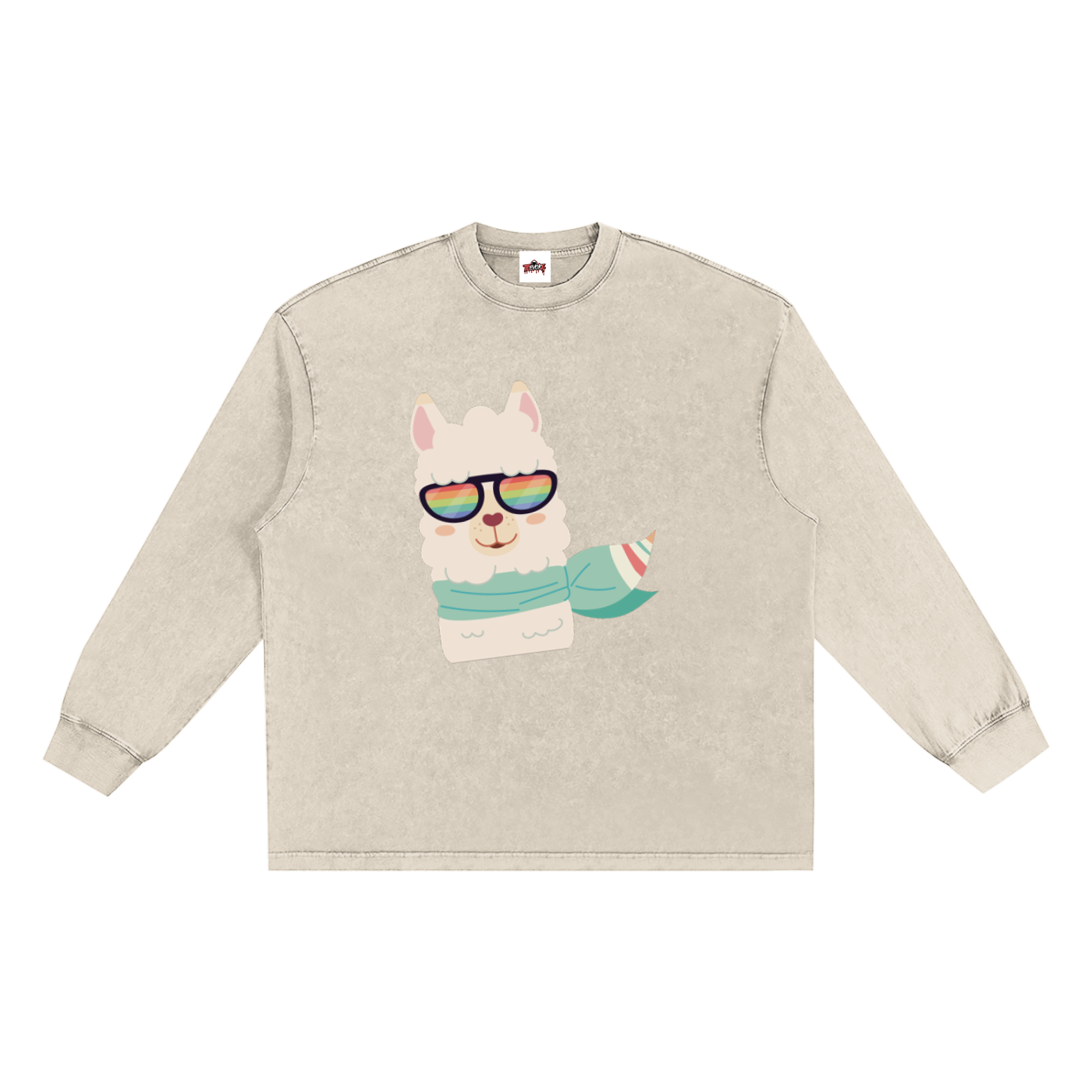 Women's Vintage Long Sleeve T-Shirt in Snow Washed Style