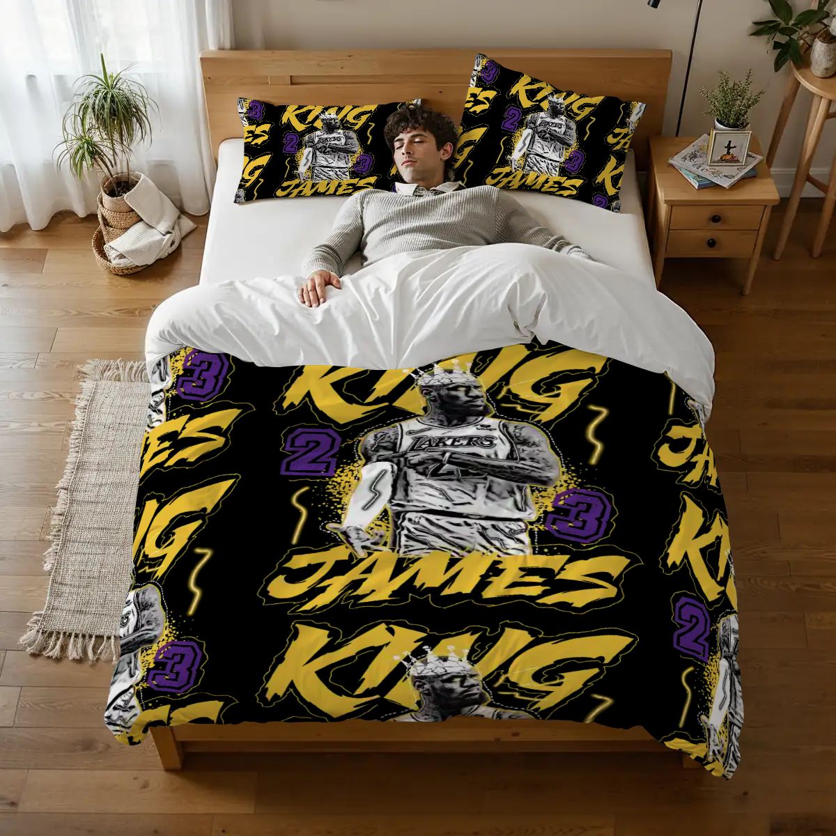 LeBron James Duvet Set – Full Size Basketball Bedding for NBA Fans