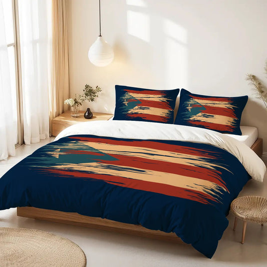 Queen Duvet Cover Set with Puerto Rico Design