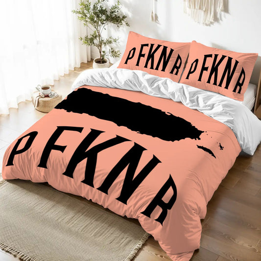 Queen Duvet Cover Set P FKN R Puerto Rico Rose and Pink Trendy Holiday Gift