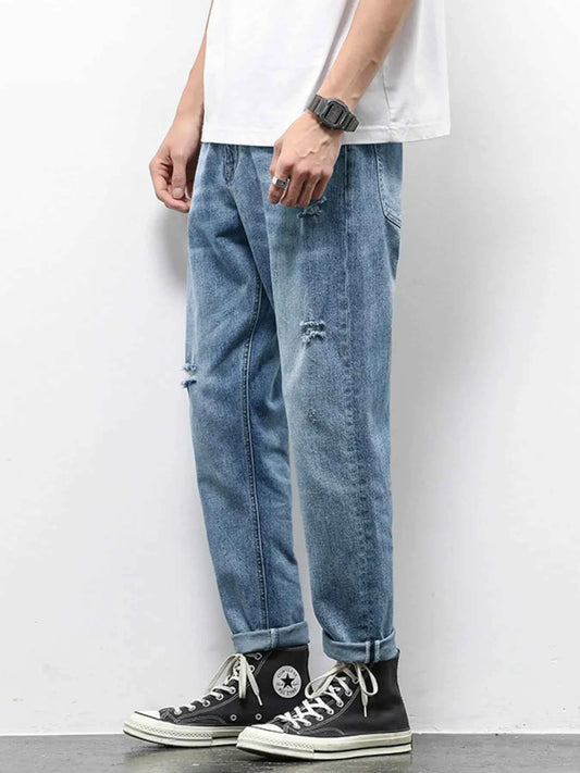Men's Distressed Loose Fit Jeans