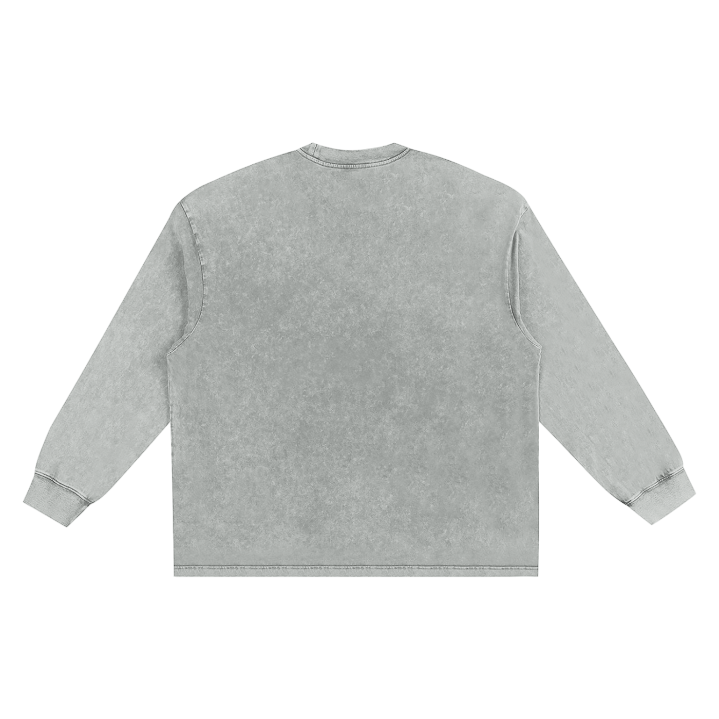 Men's Cotton Long Sleeve T-Shirt with Frayed Edge | Pure Cotton