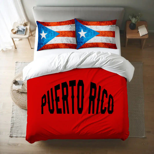 Puerto Rico Pride Queen Duvet Cover Set – Rock Puerto Rico Island Vibes