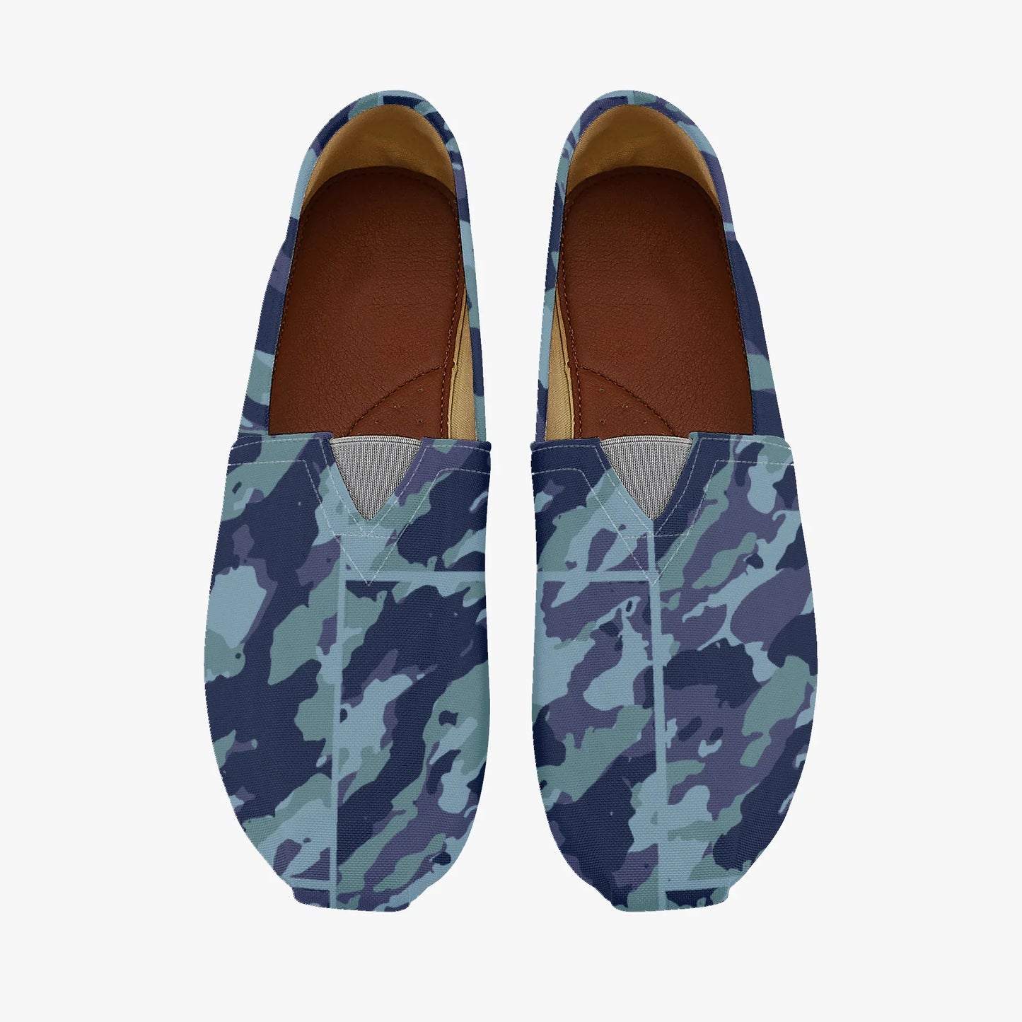 Women's Military Canvas Shoes - Lightweight Casual Slip-On Sneakers - TeeVoke