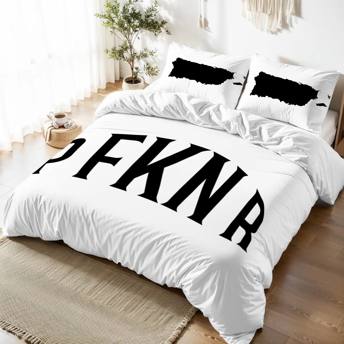 Queen Duvet Cover Set P FKN R Puerto Rico Map Pillow Cases Trendy Holiday Gift