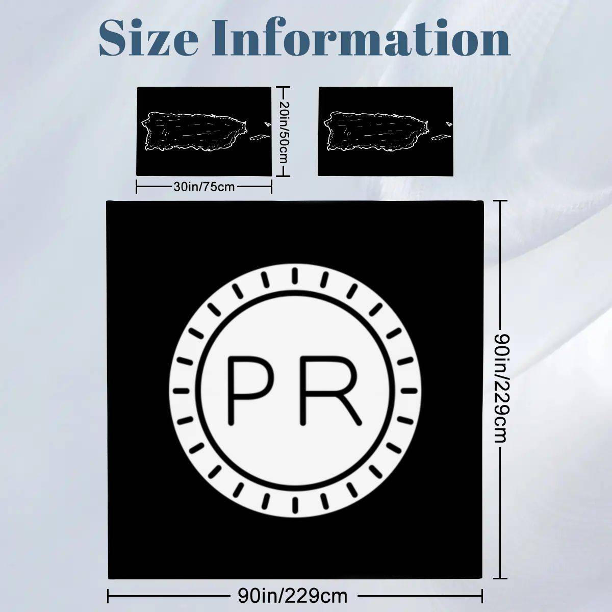 Minimalist Puerto Rican Bedding – Queen Duvet Cover in Black and White