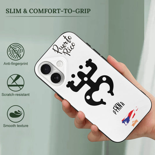iPhone 17 TPU Black Case – Coquí & Taino Puerto Rico Pride Design