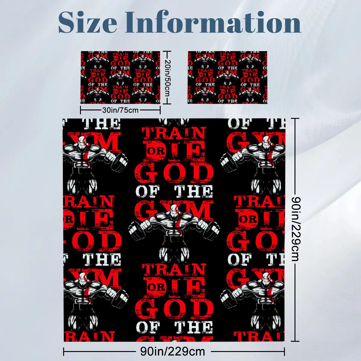 Workout Vibes Bedding – Queen Duvet Cover for Gym Enthusiasts