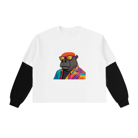 Men's Contrast Sleeve T-Shirt for Sporty Comfort and Everyday Style