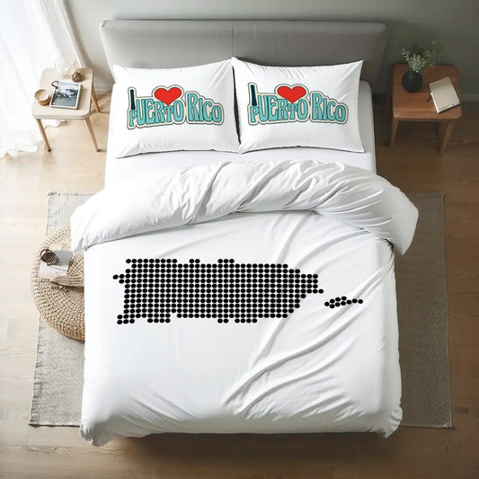 Queen Duvet Cover Set - Puerto Rico Design Bedding