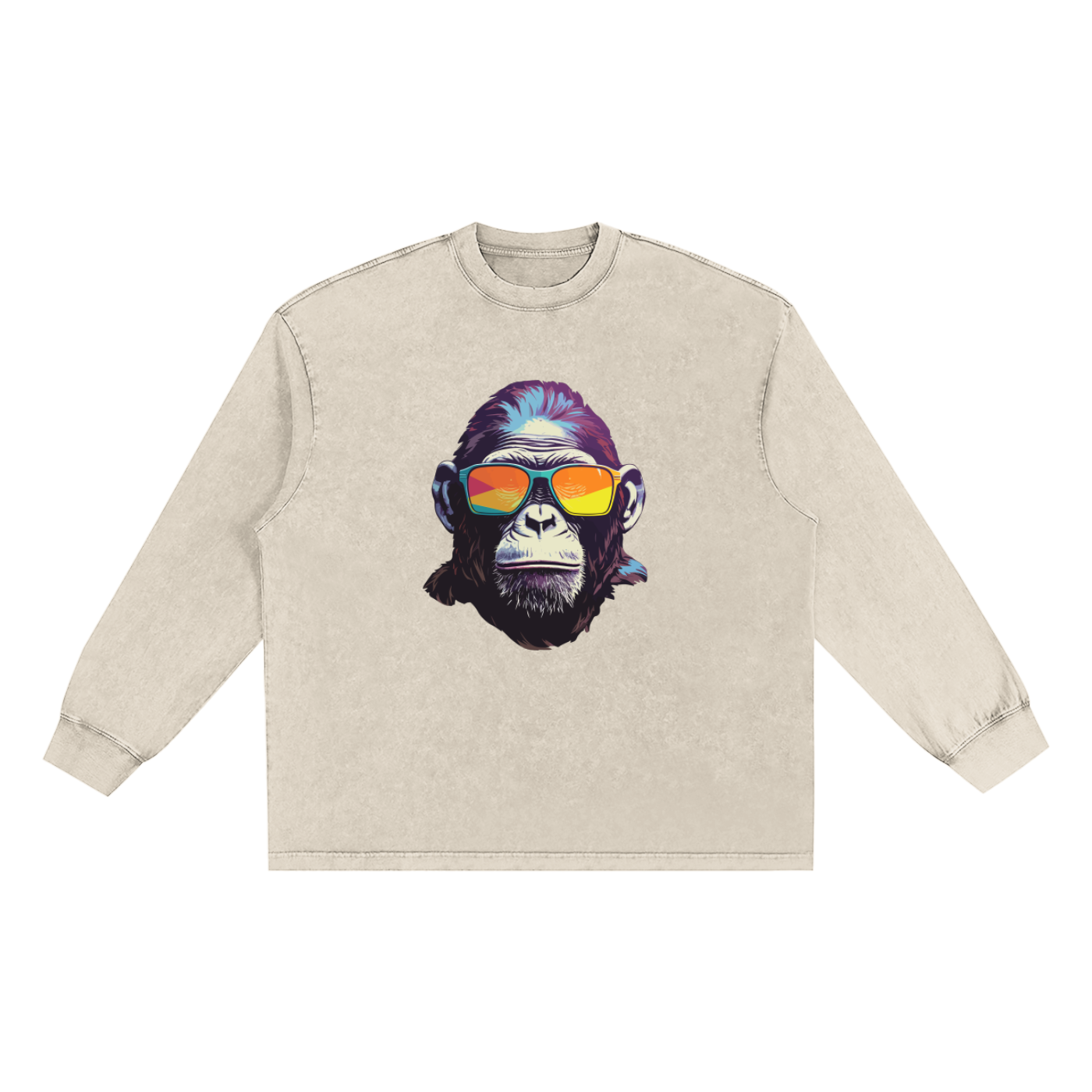 Women's Long Sleeve Frayed Edge T-Shirt in Cotton