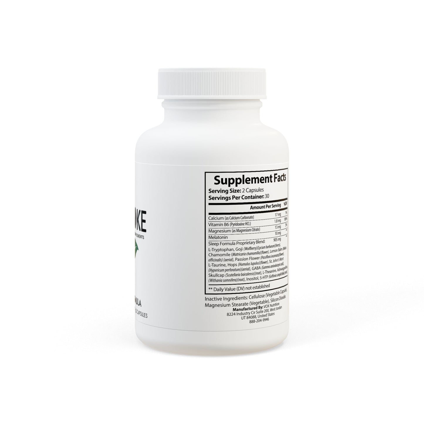 Natural Sleep Supplement - 60 Vegan Capsules for Restful Sleep