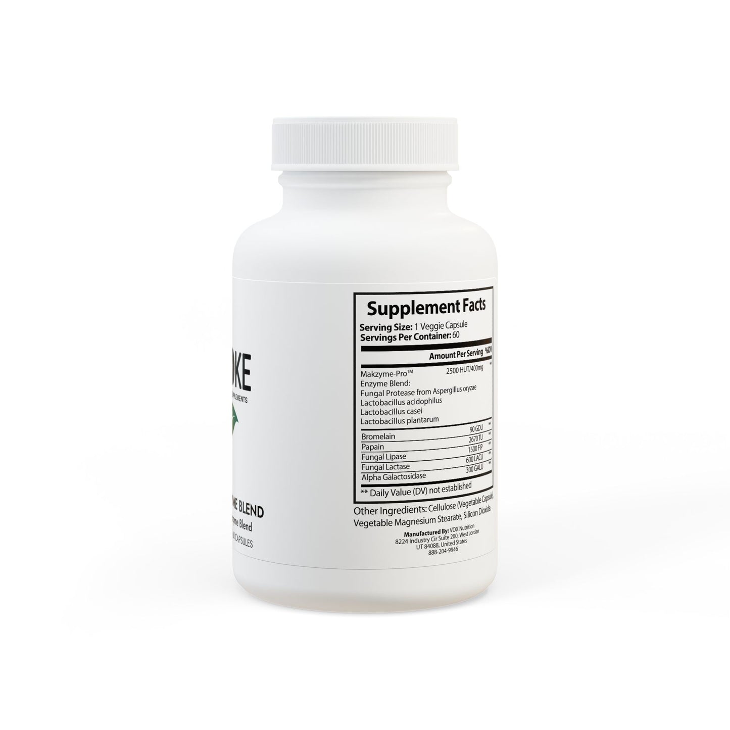 Digestive Enzyme Supplement - 60 Capsules for Optimal Digestive Health
