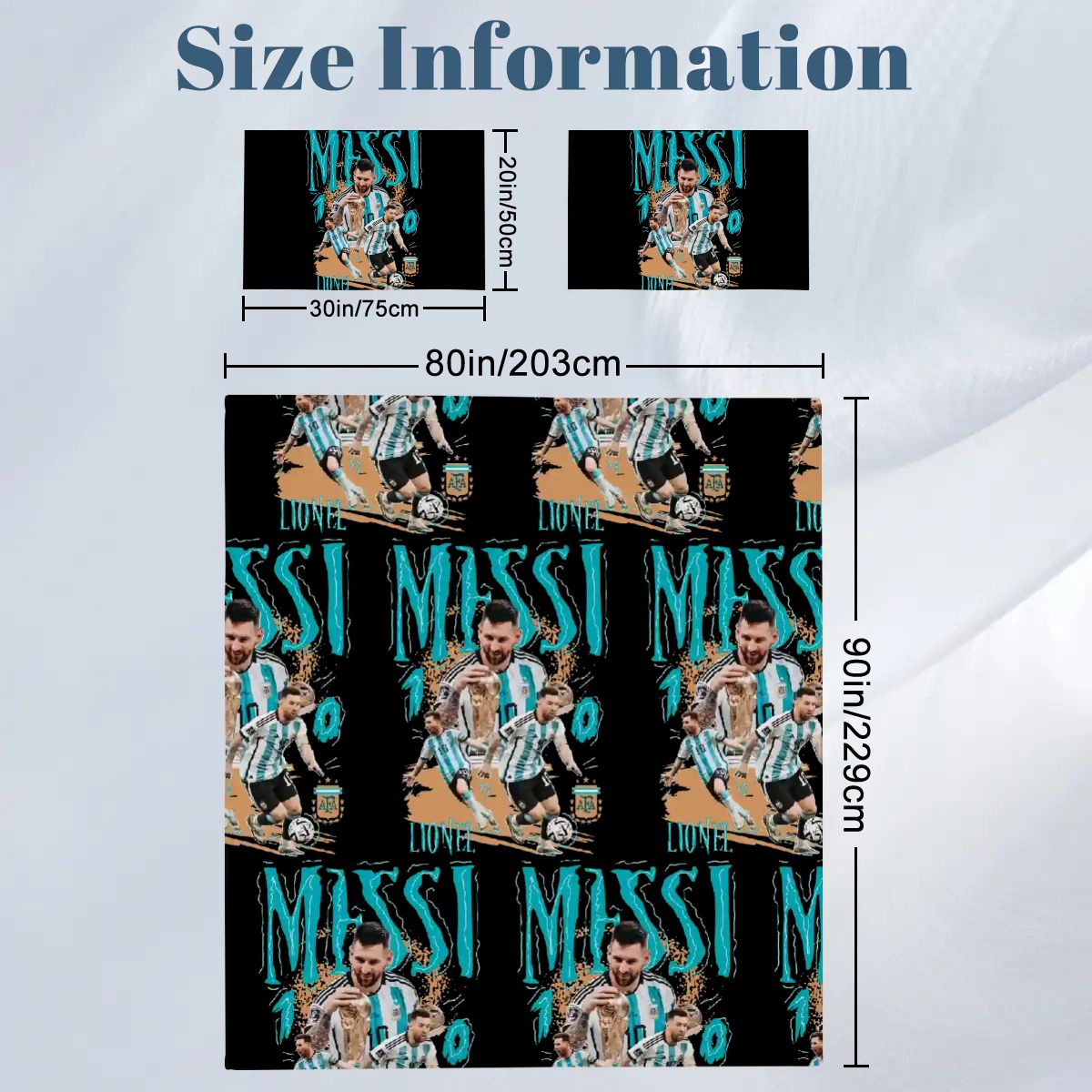 Lionel Messi Duvet Set – Full Size Football Fan Bedding
