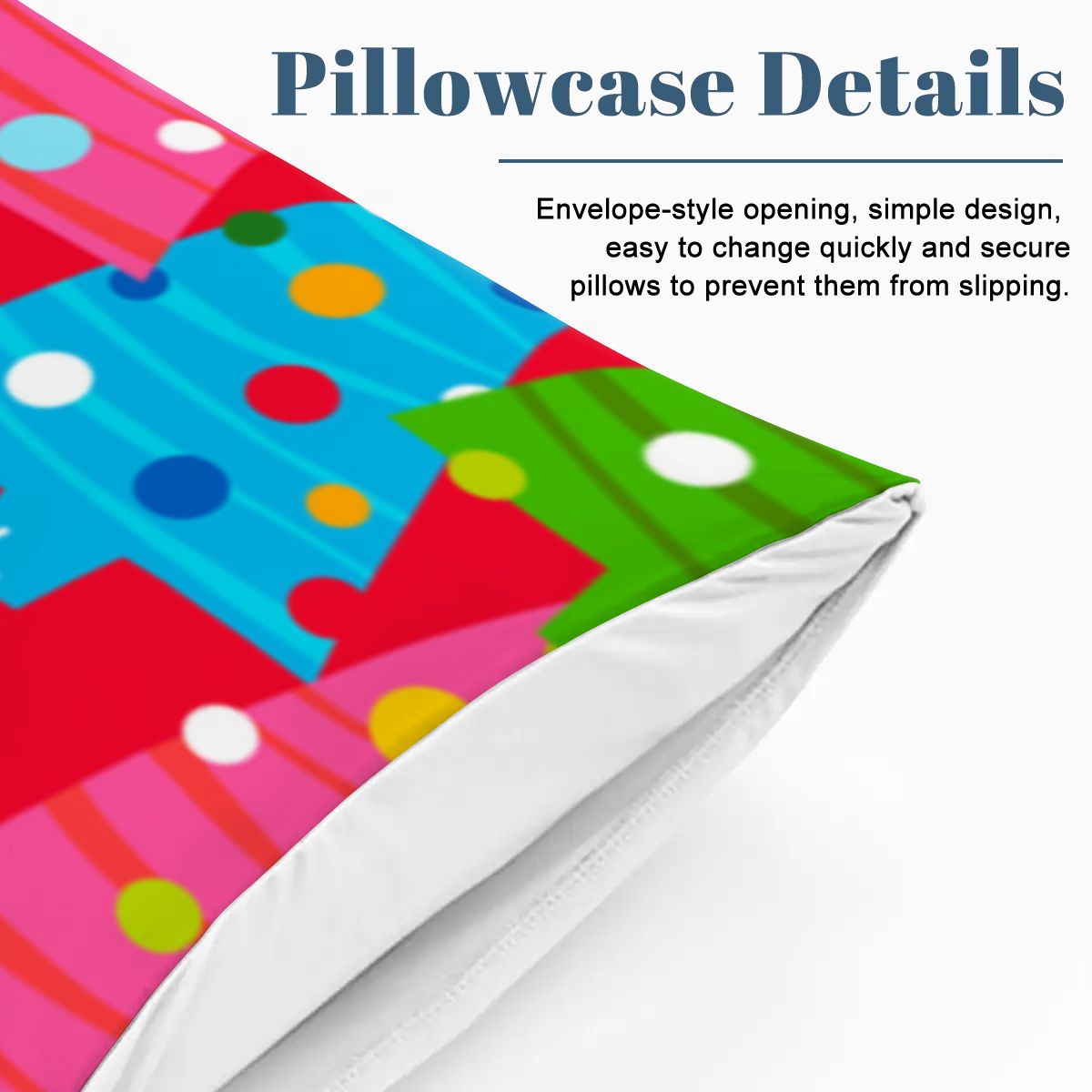 Colorful Christmas Tree Queen Duvet Cover Set – Festive Holiday Vibes