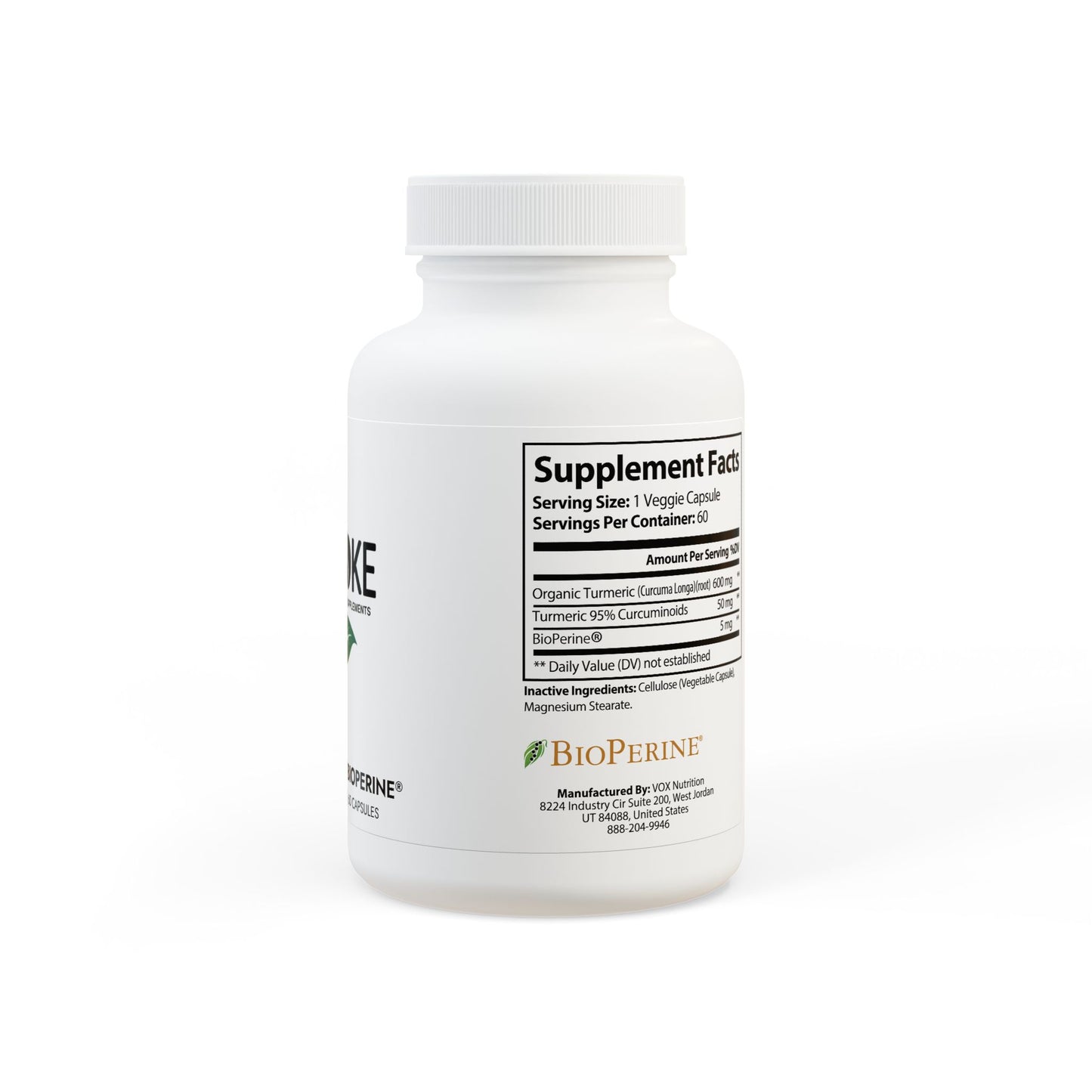Turmeric BioPerine Capsules for Antioxidant Support and Enhanced Absorption