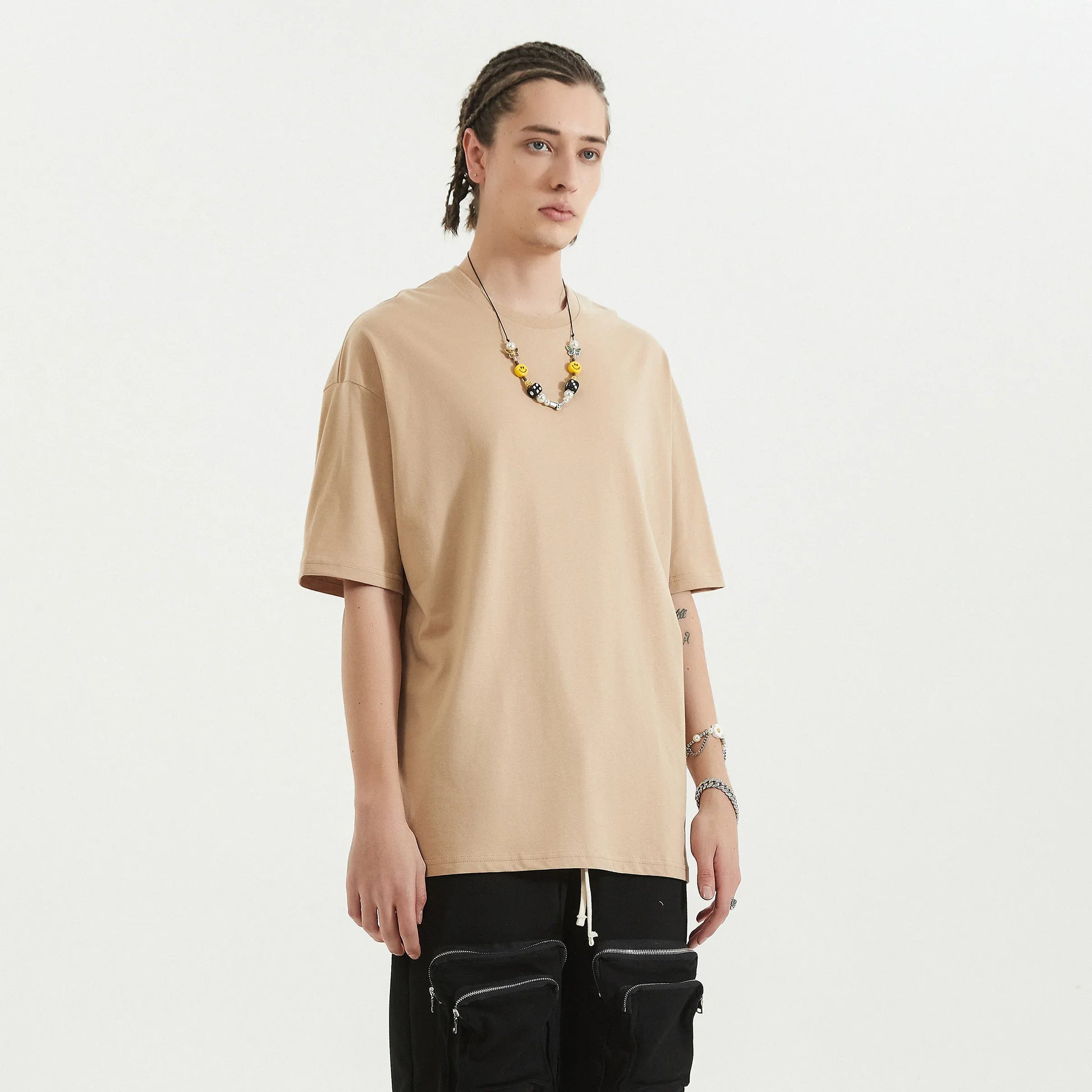 Women's Drop Shoulder T-Shirt - Oversized Loose Fit Cotton Tee - TeeVoke