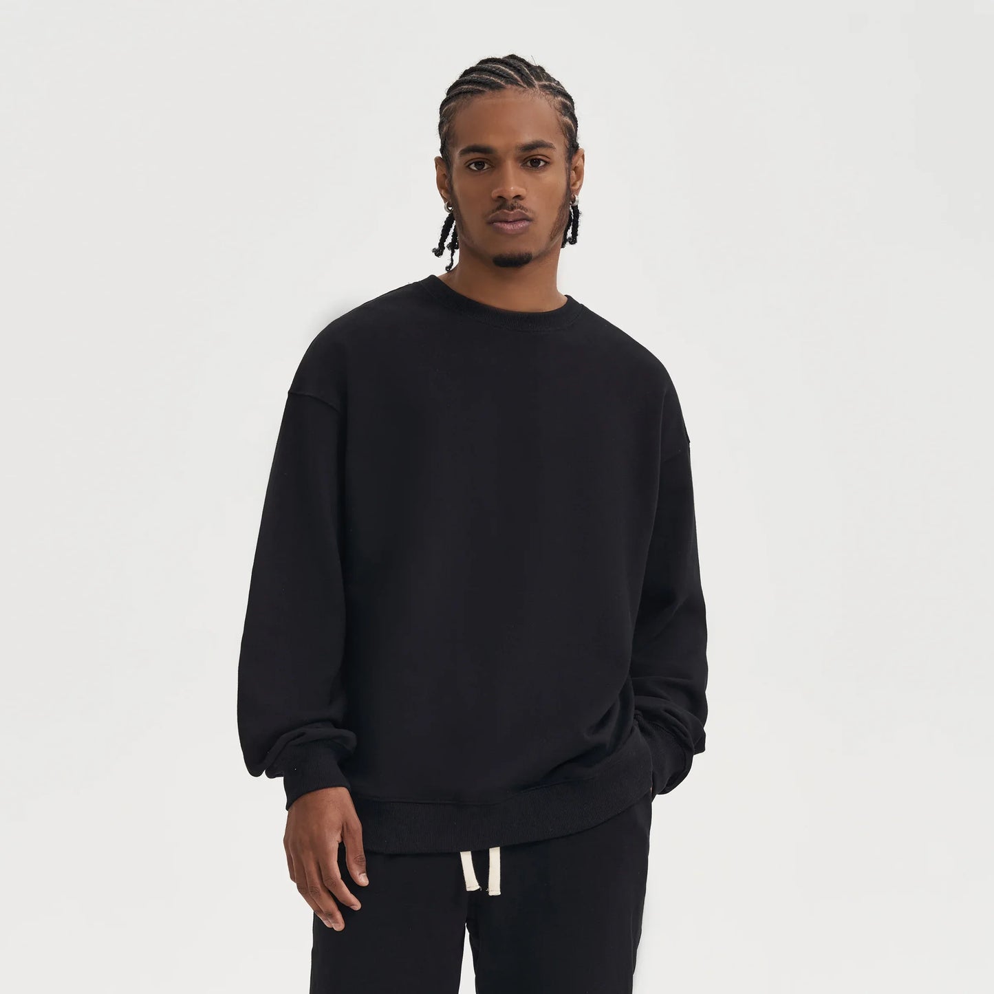 Men's Heavyweight Oversized Sweatshirt - Comfortable Cotton Crewneck - TeeVoke