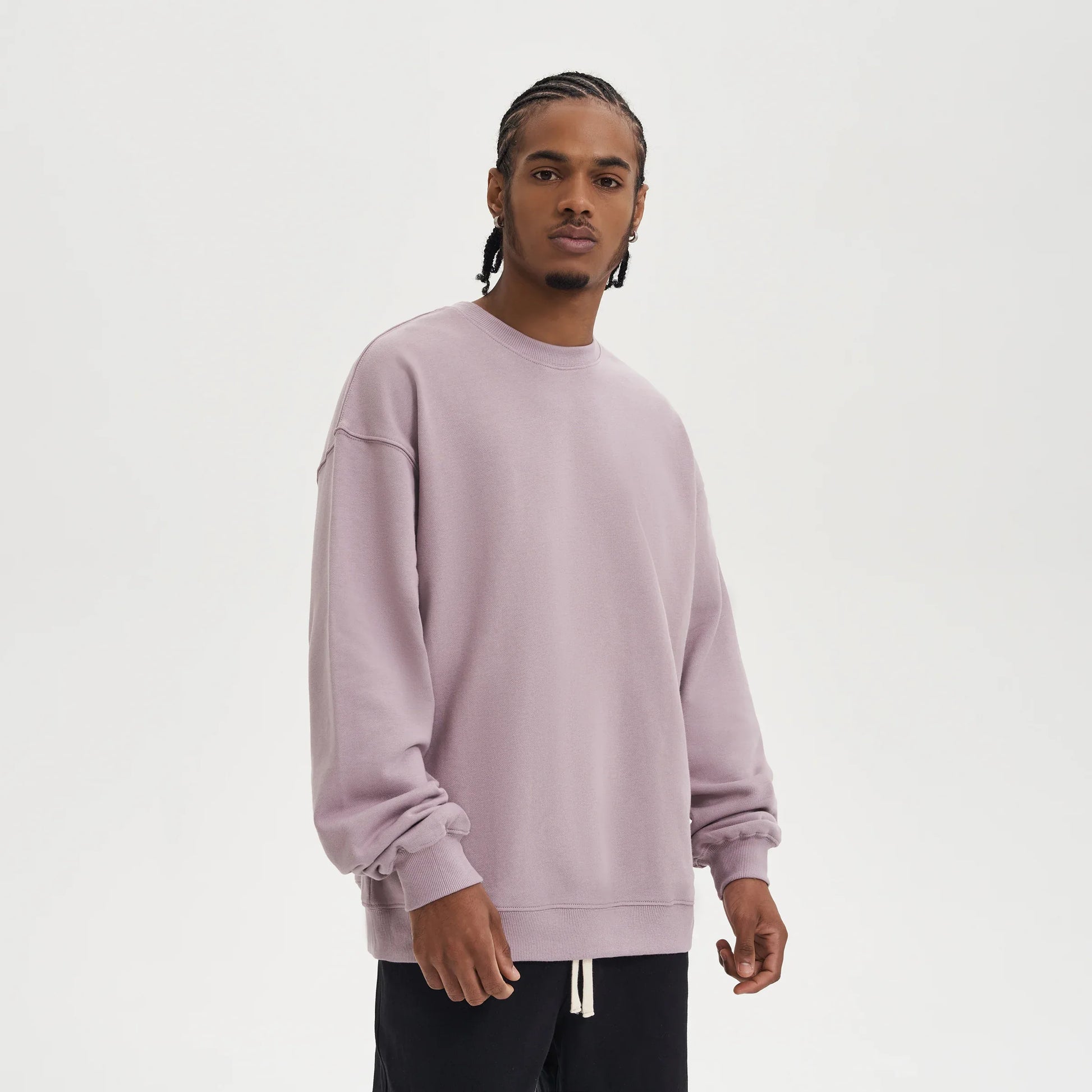 Men's Heavyweight Oversized Sweatshirt - Classic Cotton Crewneck - TeeVoke