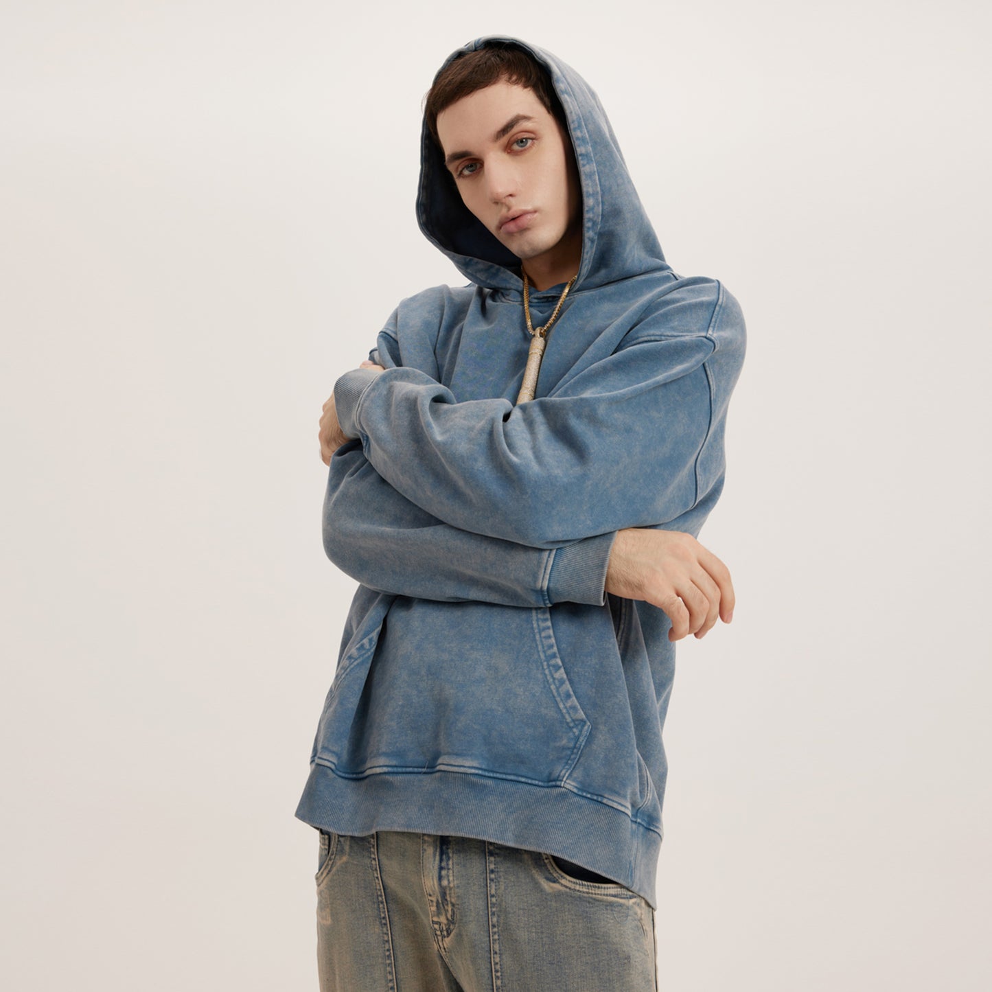Men's Heavyweight Oversized Faded Hoodie