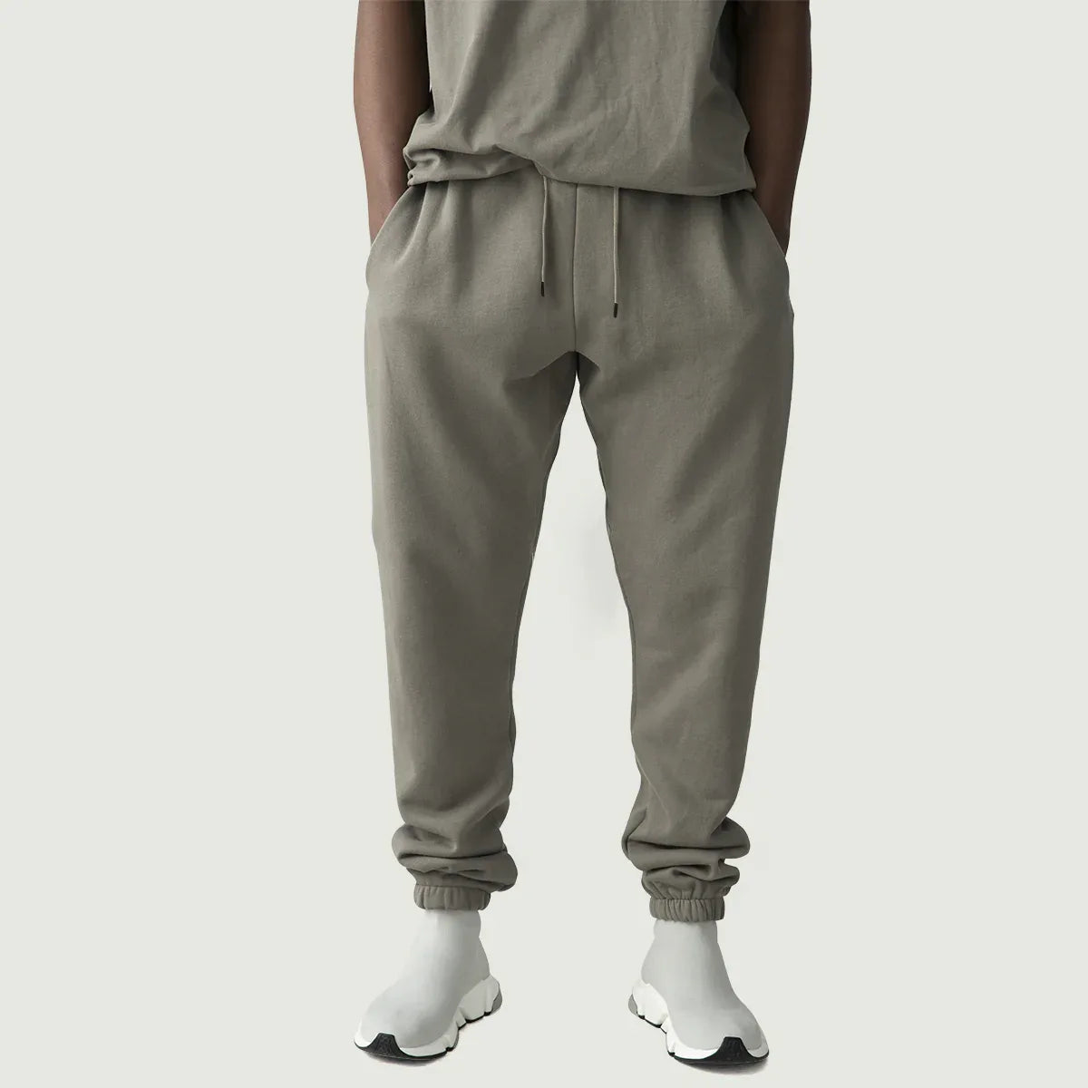 Men's Heavyweight Brushed Fleece Sweatpants - Comfortable Cotton Joggers - TeeVoke