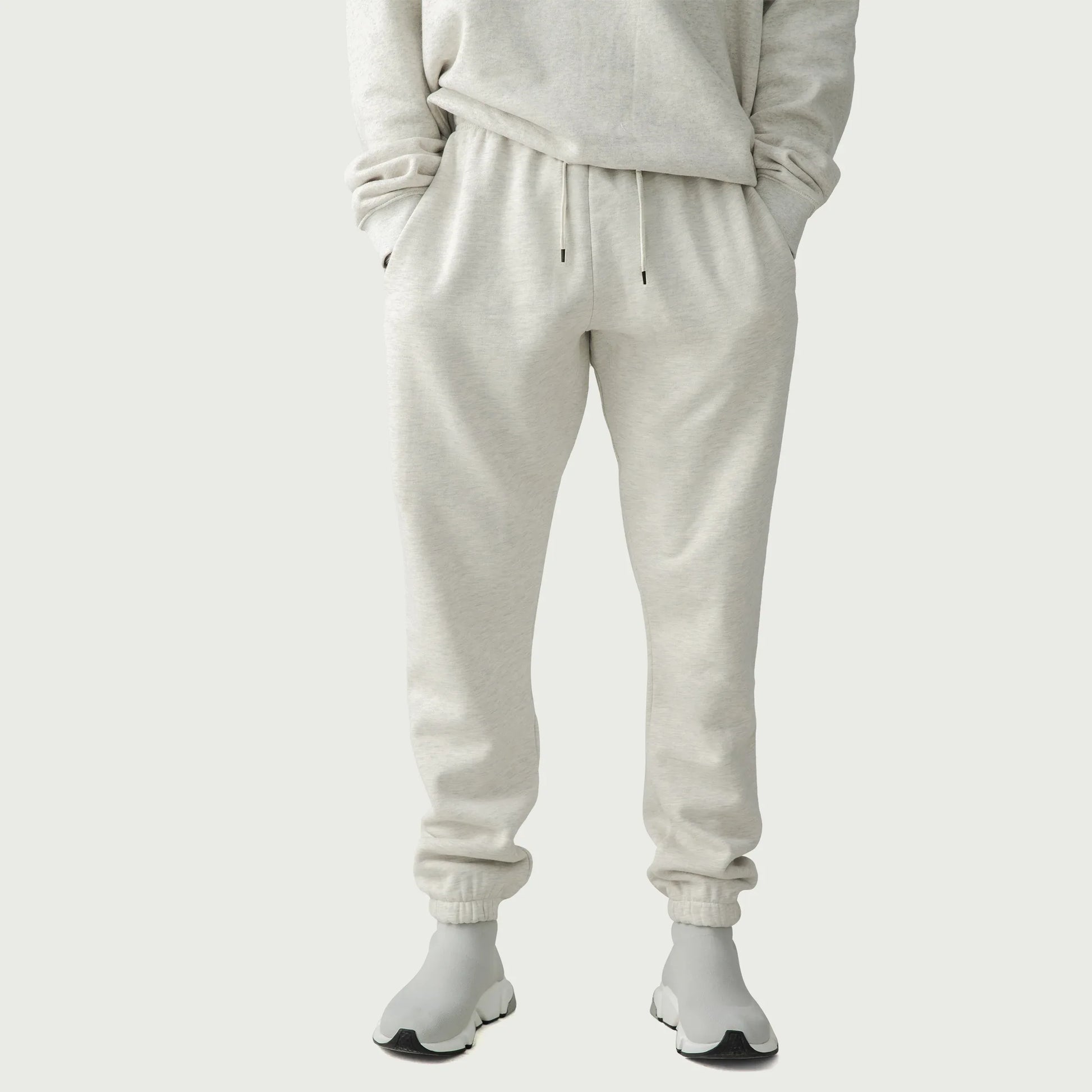 Men's Heavyweight Brushed Fleece Sweatpants - Oversized Tapered Fit - TeeVoke