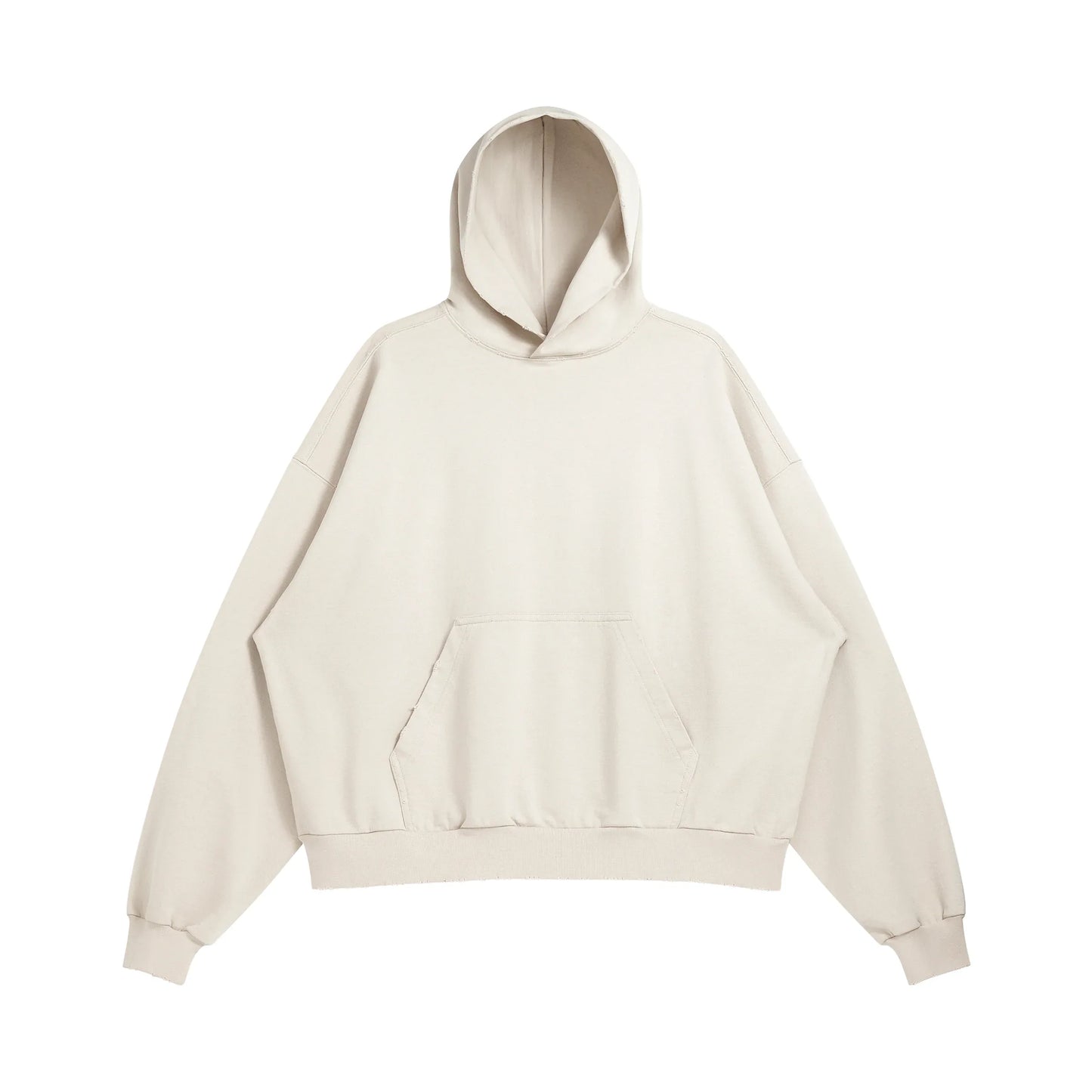 Men's Oversized Casual Hoodie - Distressed Vintage Wash Pullover - TeeVoke