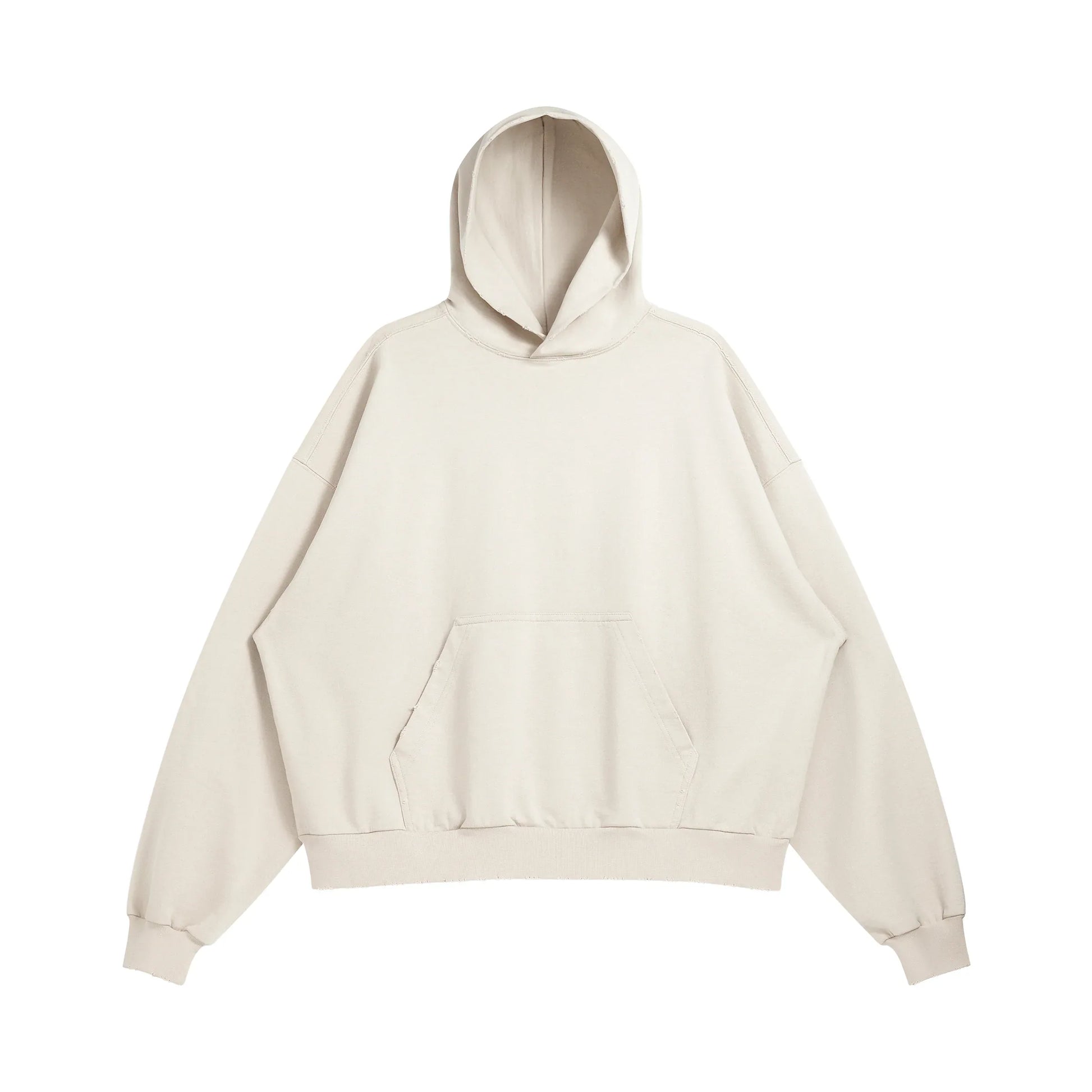 Men's Oversized Casual Hoodie - Distressed Vintage Wash Pullover - TeeVoke