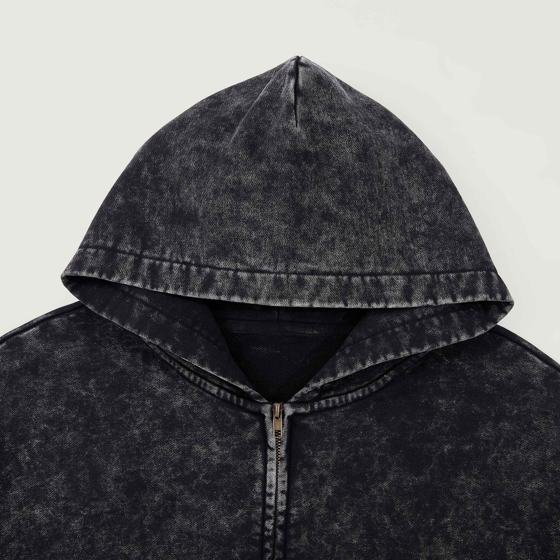 Women's Vintage Snow Wash Full-zip Hoodie 80s Vibe