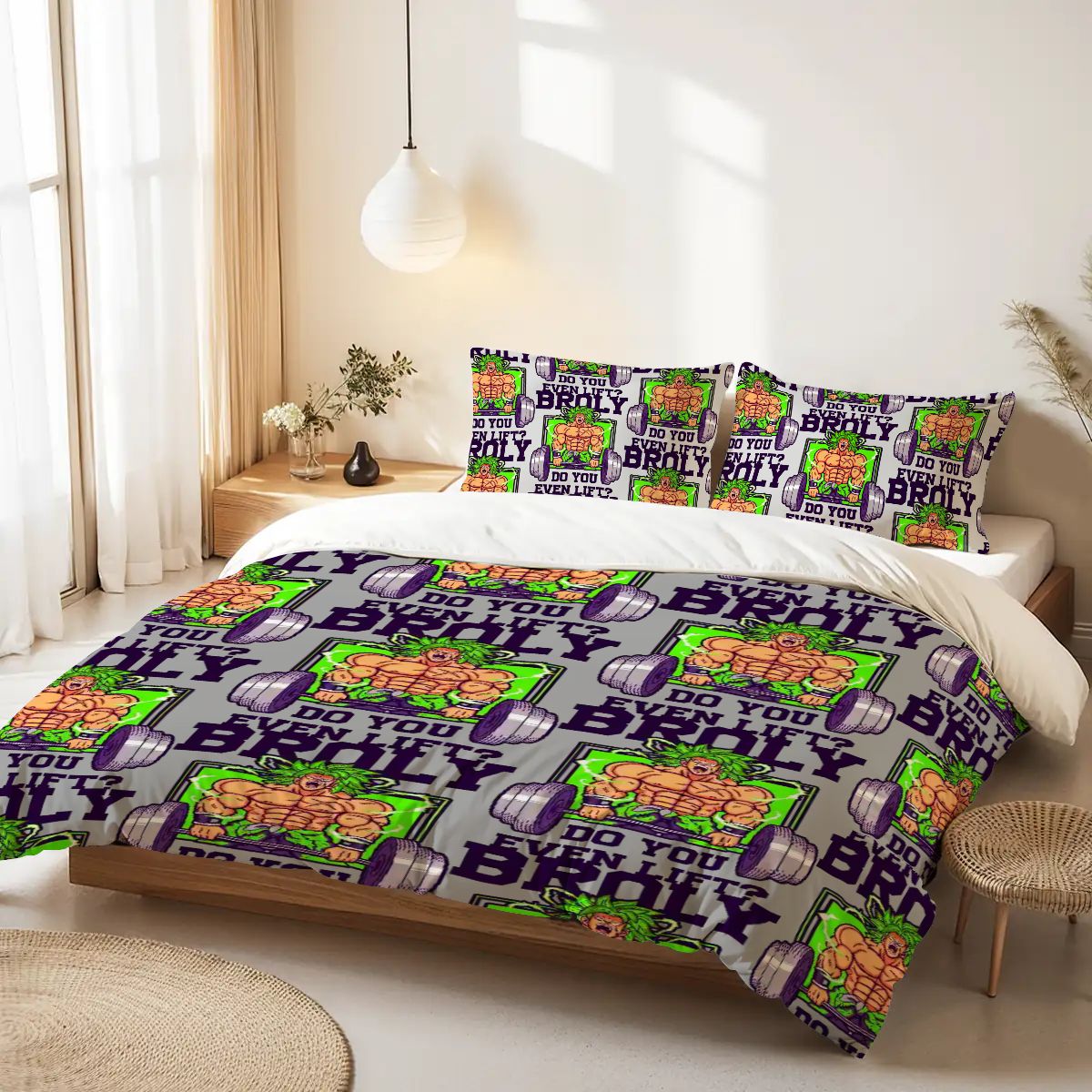 Workout Vibes Bedding – Queen Duvet Cover for Gym Enthusiasts