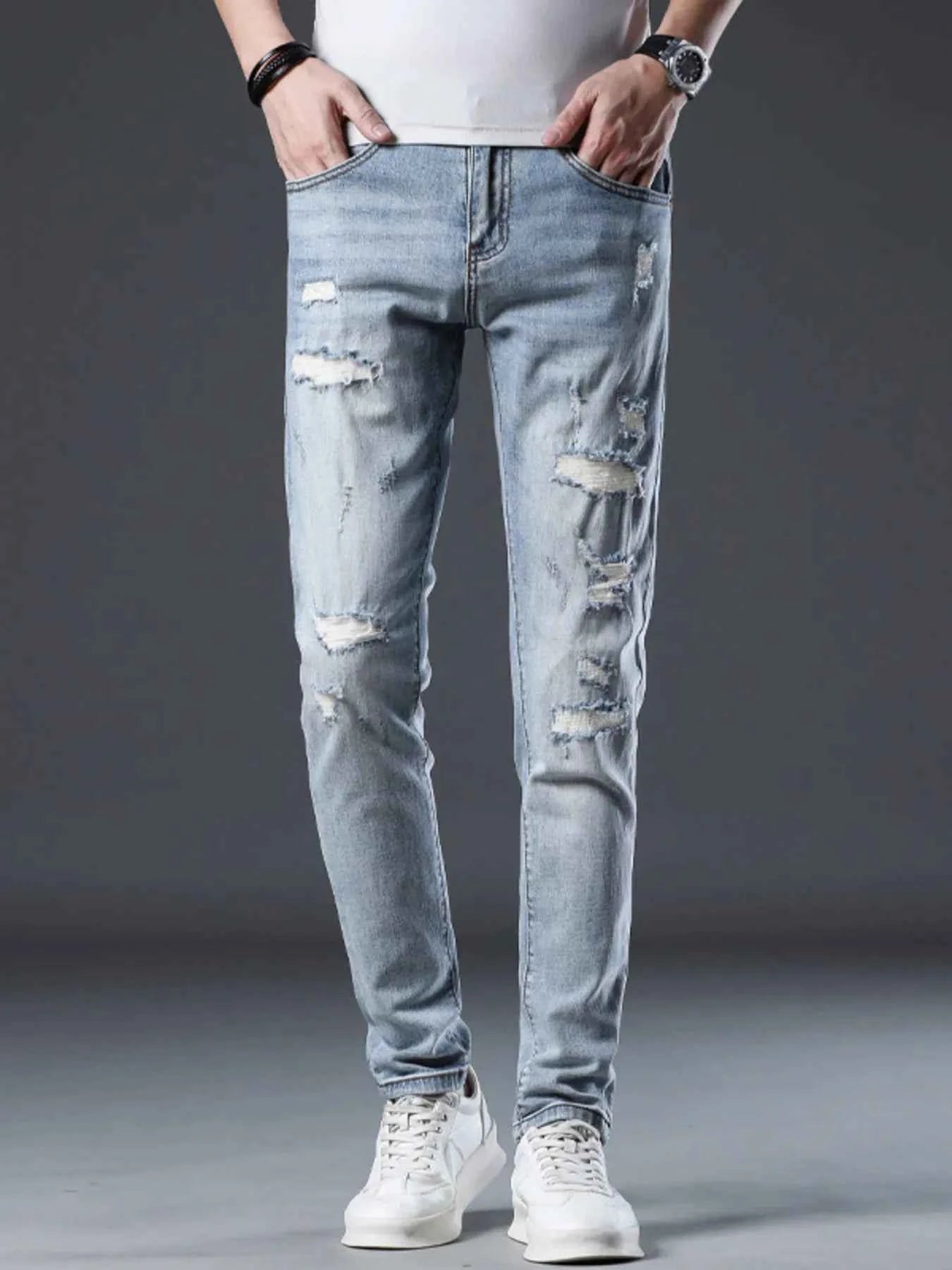 Men's Ripped Slim Fit Jeans