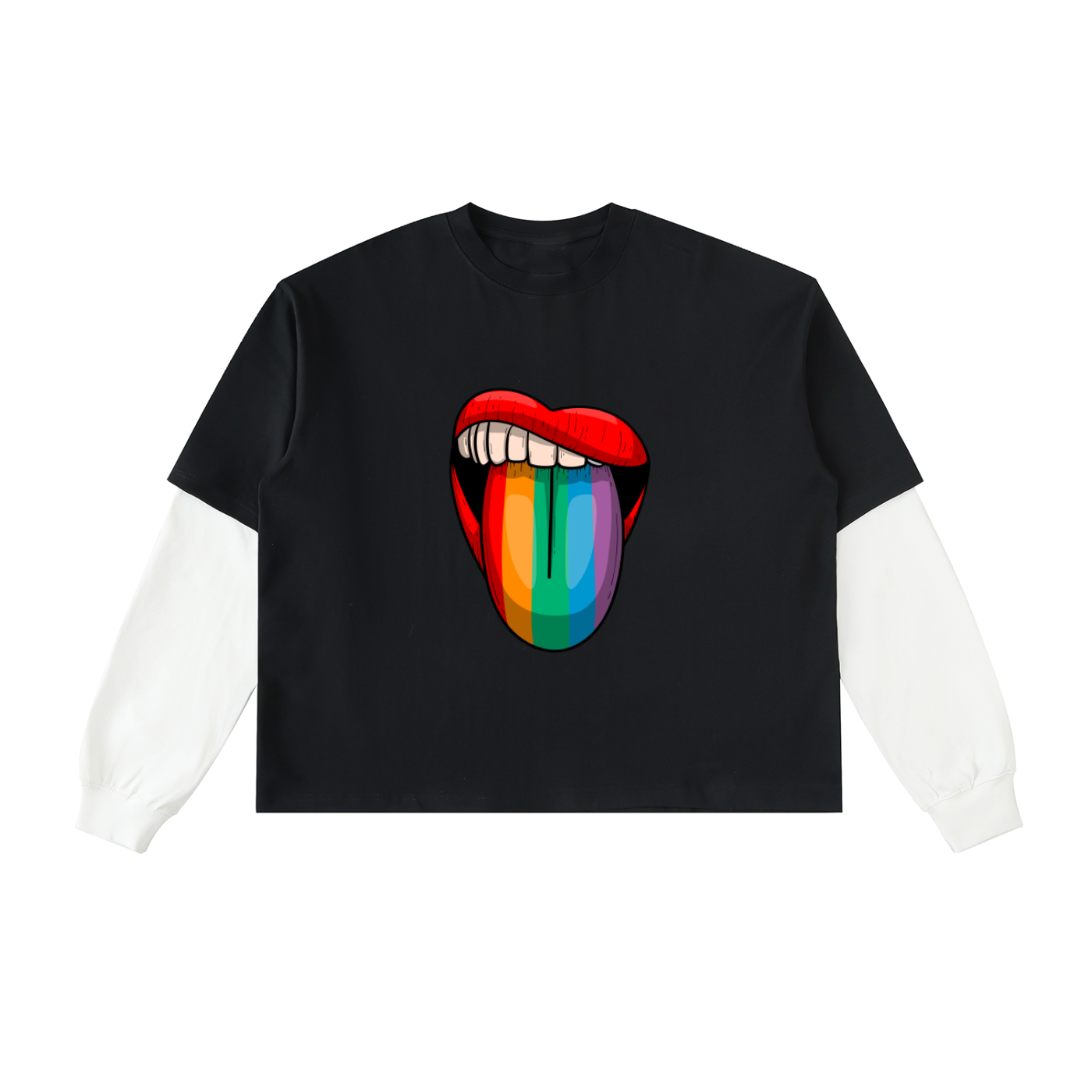 Women's Contrast Sleeve Cotton T-Shirt for Stylish Comfort