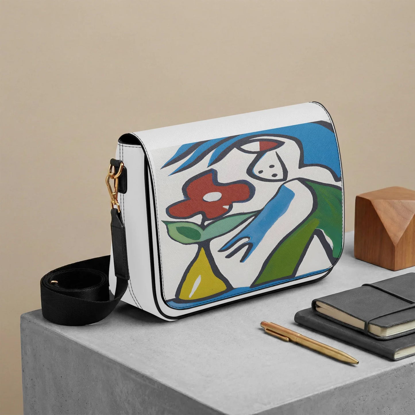 Women's Crossbody Bag - PU Leather Signature Handbag - TeeVoke