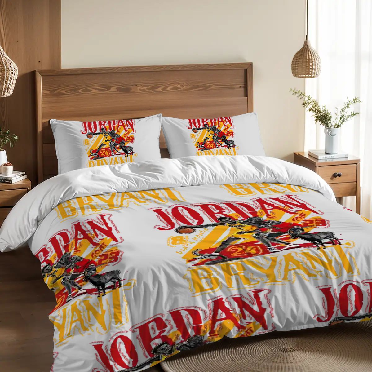 NBA Legends Duvet Cover – Full Set Featuring Kobe & Jordan