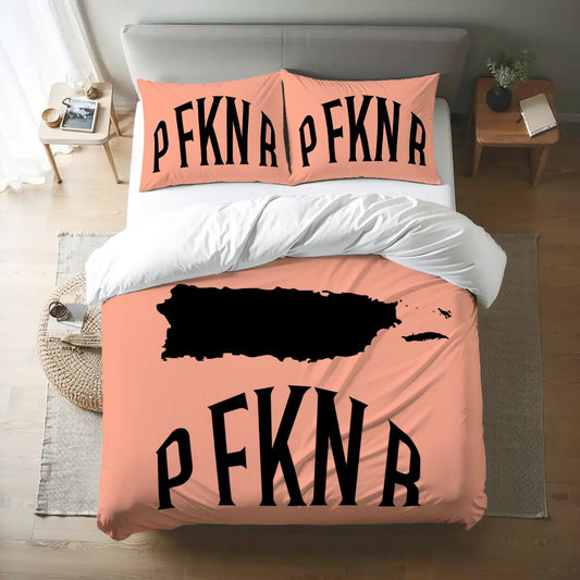 Queen Duvet Cover Set P FKN R Puerto Rico Rose and Pink Trendy Holiday Gift