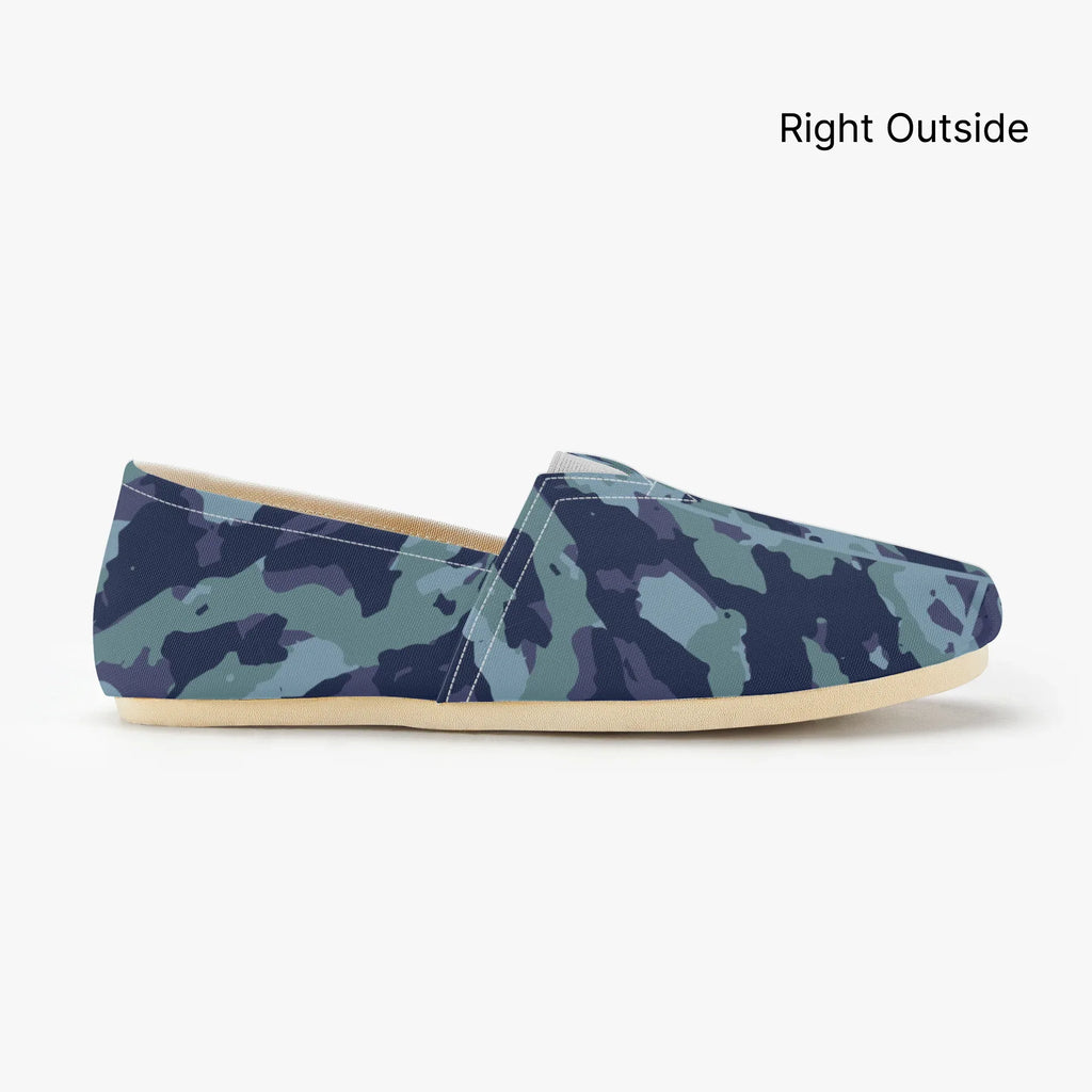 Women's Military Canvas Shoes - Lightweight Casual Slip-On Sneakers - TeeVoke
