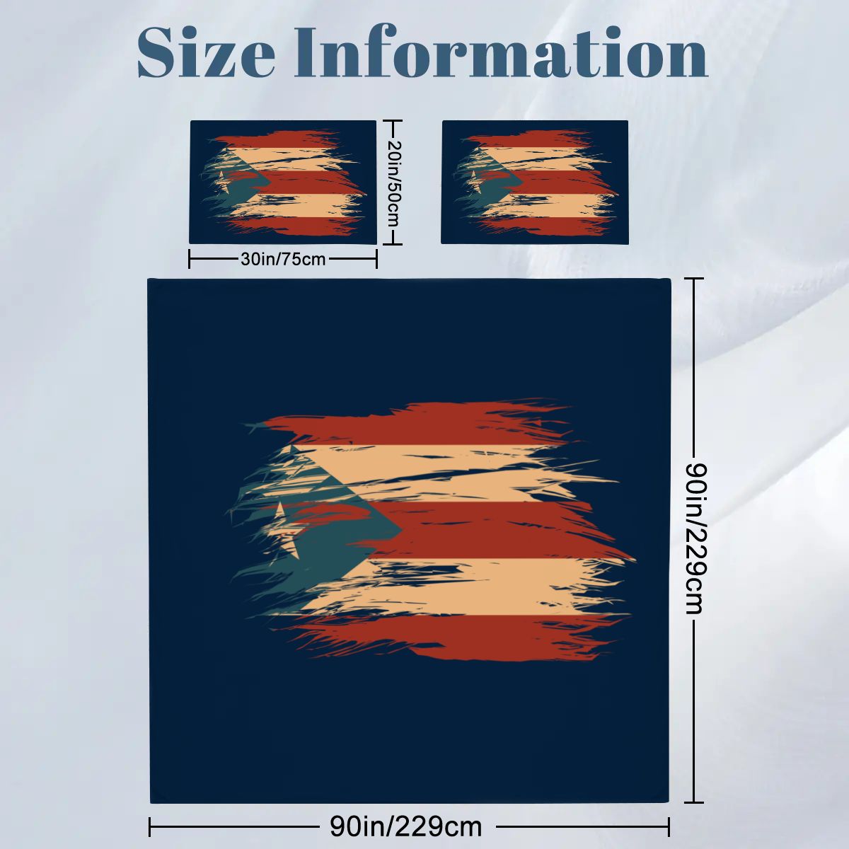 Queen Duvet Cover Set with Puerto Rico Design