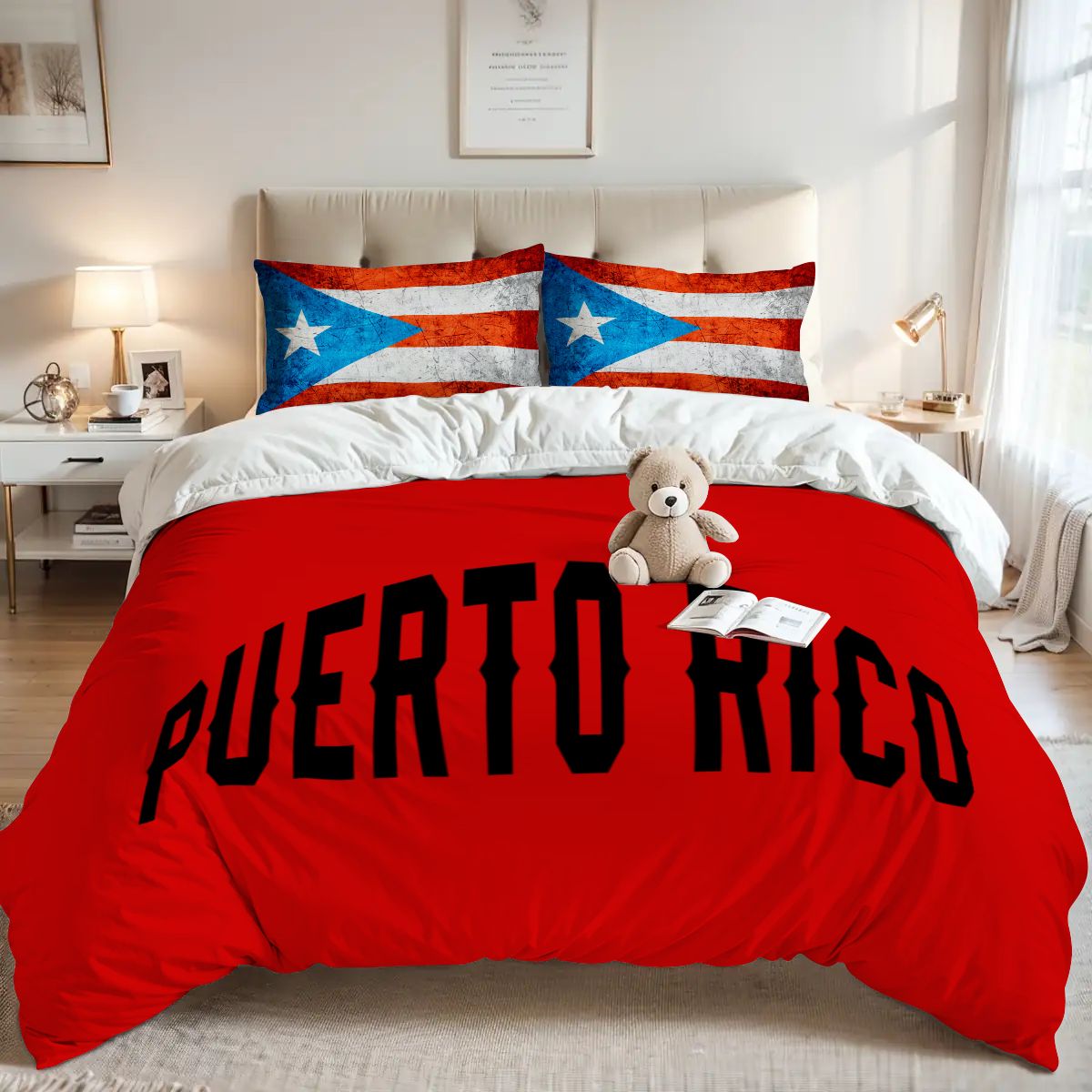 Puerto Rico Pride Queen Duvet Cover Set – Rock Puerto Rico Island Vibes
