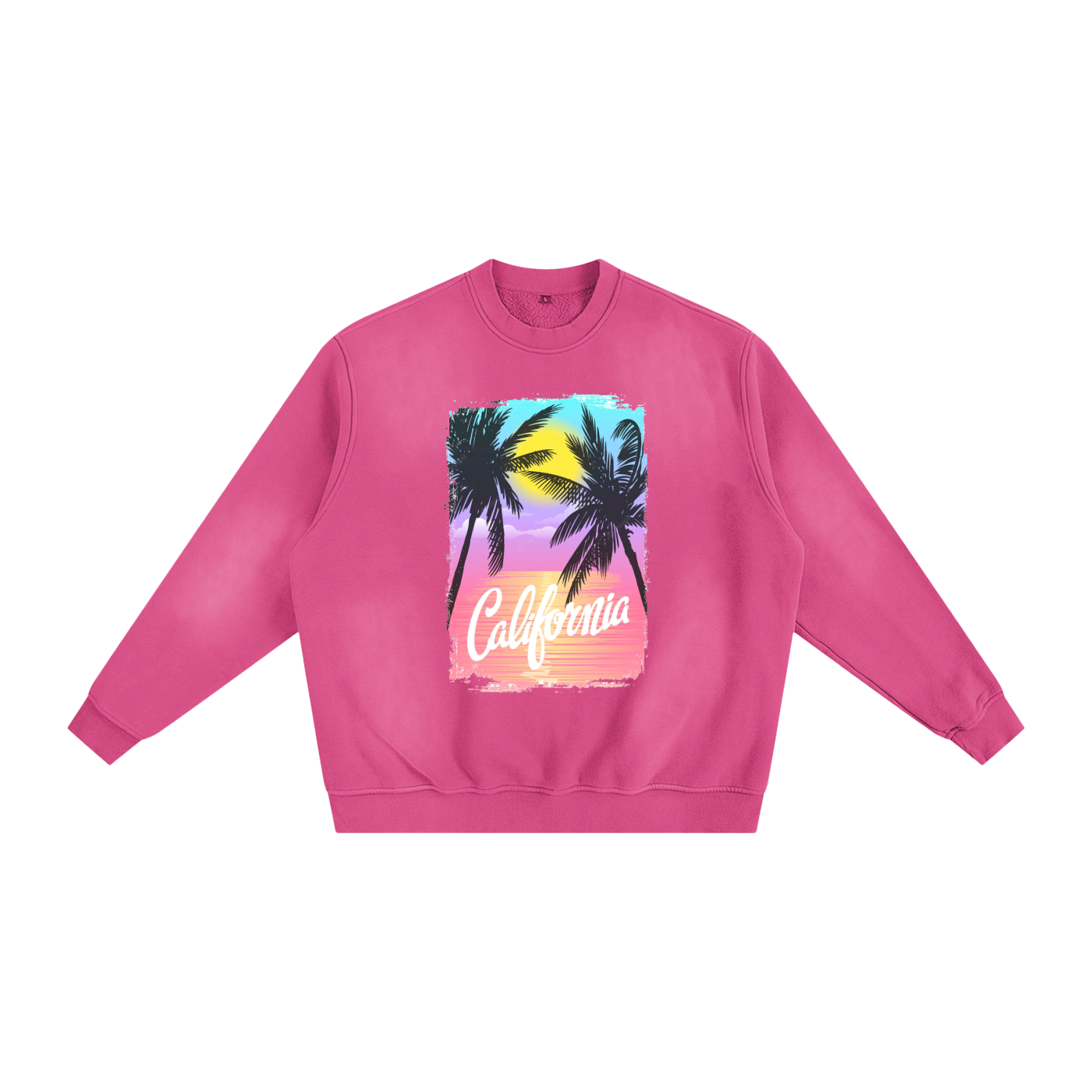 Women's Fleece Sweatshirt - Sunfade Fleeced Style for Comfort and Warmth