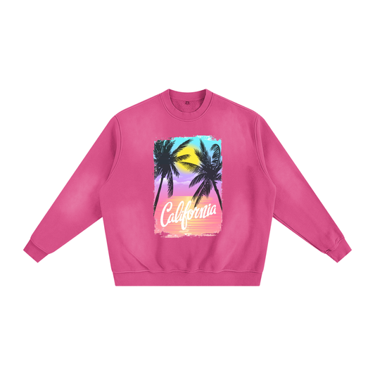 Women's Fleece Sweatshirt - Sunfade Fleeced Style for Comfort and Warmth