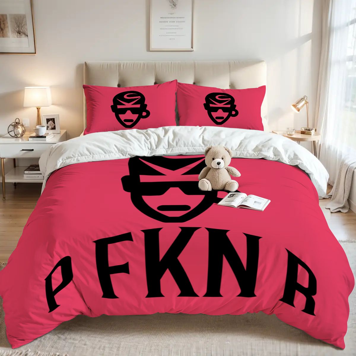 Puerto Rico “P FKN R” Queen Duvet Cover Set – Bad Bunny-Inspired Gift for Any Room