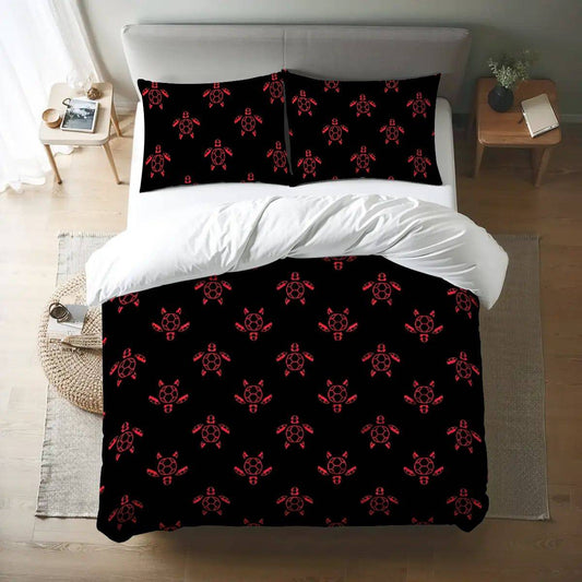 Queen Duvet Set – Tranquil Turtle Print, Perfect Holiday Gift