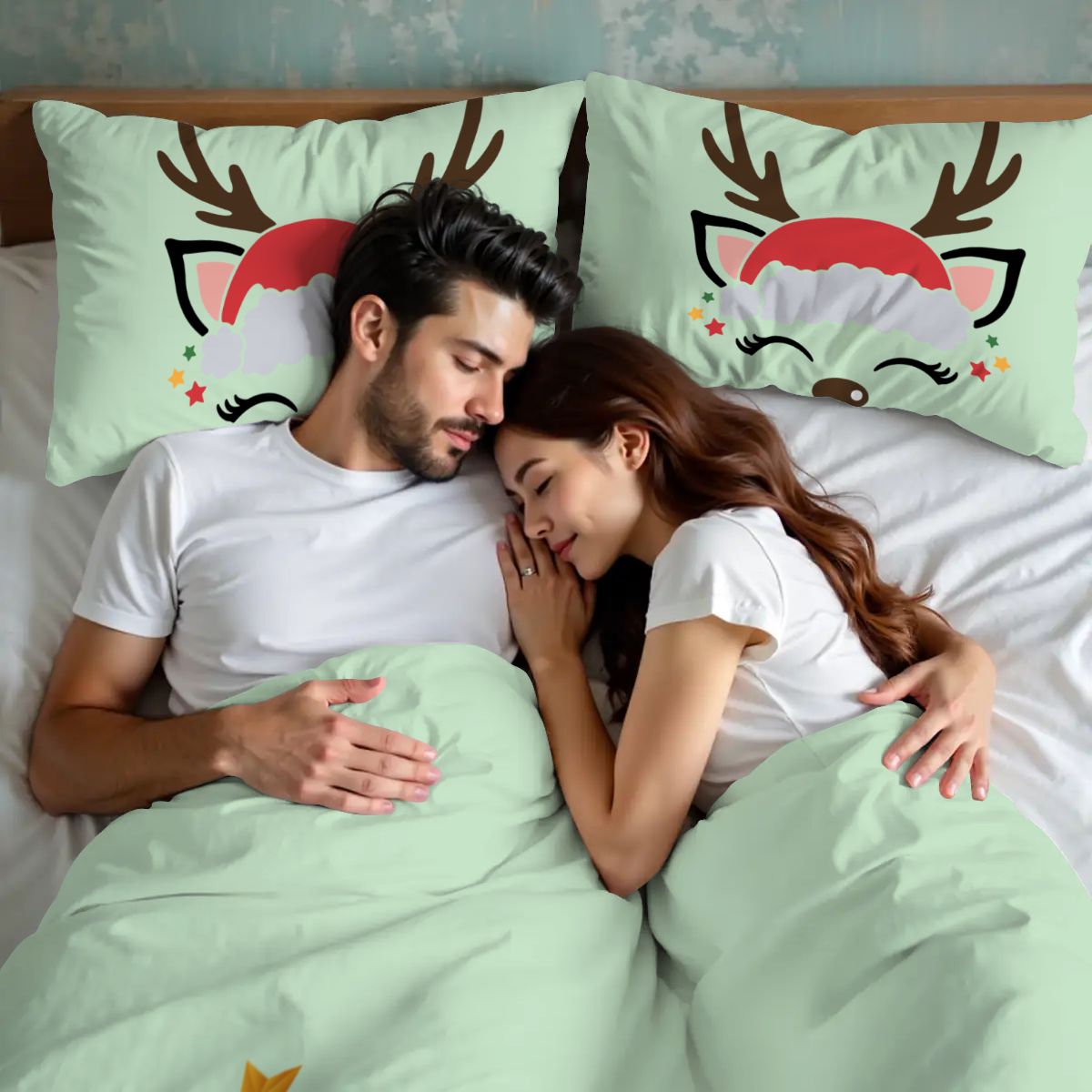 Colorful Christmas Tree Queen Duvet Cover Set – Festive Holiday Vibes