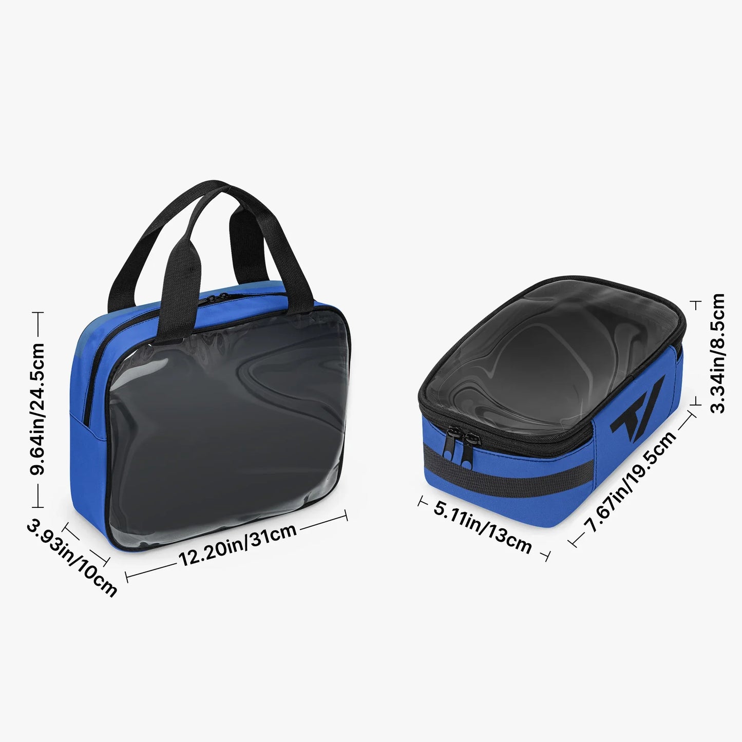 3-Piece Clear Travel Toiletry Organizer Set - Waterproof PVC Bags - TeeVoke